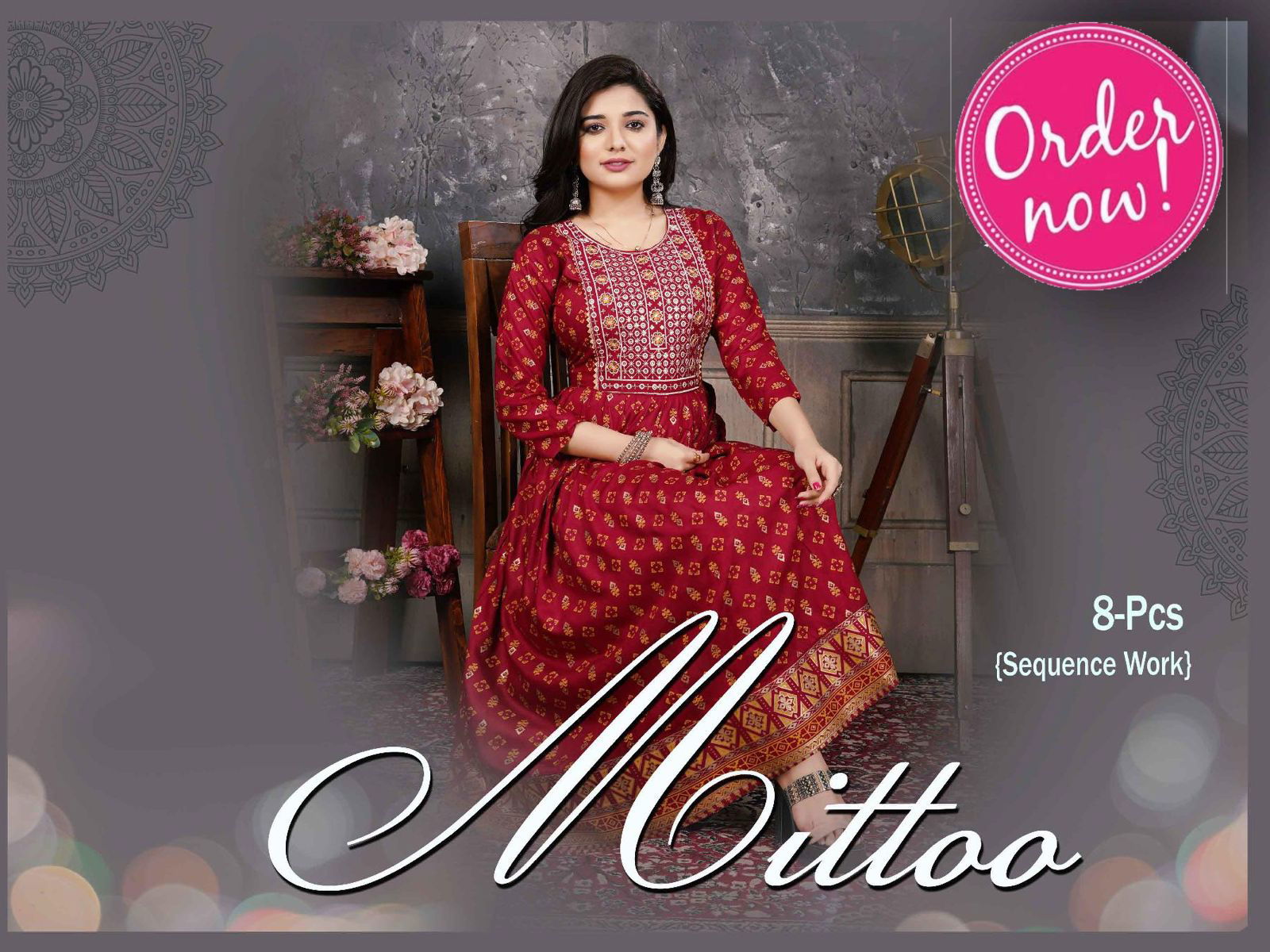 Beauty Queen Mittoo Long Anarkali Wholesale Kurti Collection